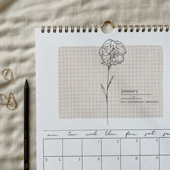 2025 Birth Flowers Calendar, 6 of 9