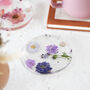 Purple And Pink Wild Flower Resin Coasters, thumbnail 1 of 3