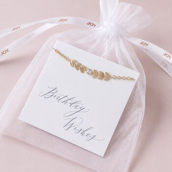 Delicate Gold Or Silver Plated Vine Birthstone Bracelet, 6 of 12