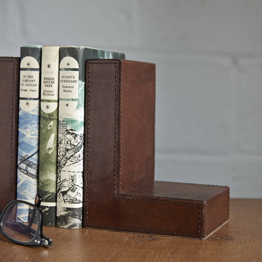 Leather Bookends Reduced From £99 By Life of Riley