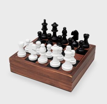 Iron And Glory Wooden Endgame Chess, 3 of 4