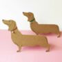 Free Standing Dachshund Greeting Card With Tiny Bell, thumbnail 2 of 5