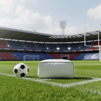 Personalised White Football Wash Bag, 7 of 11