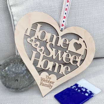 Home Sweet Home Cut Out Wooden Heart, 2 of 4