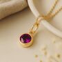 Personalised February Birthstone Necklace In Gold Plated Silver, thumbnail 3 of 10