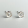 Sterling Silver Button Stud Earrings, thumbnail 1 of 6