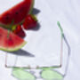 Green Rimless Colour Tint Heart Sunglasses, thumbnail 6 of 7