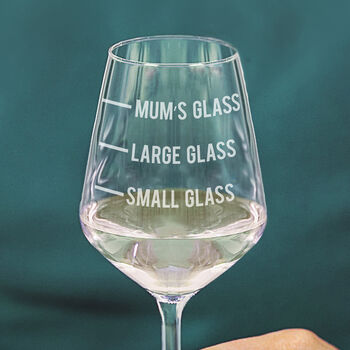Personalised Mum's Measure Wine Glass, 2 of 5
