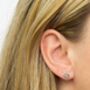 Sterling Silver Celtic Heart Stud Earrings, thumbnail 2 of 7