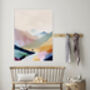 Minimalist Cycling Watercolour Mountain Art Print, thumbnail 2 of 6