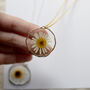 Daisy Pressed Flower Framed Necklace, thumbnail 3 of 3