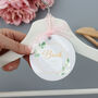 Personalised White Wedding Hanger Tag Botanical, thumbnail 1 of 6