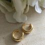 18 K Gold Plated Chunky Star Huggie Hoop Earrings, thumbnail 3 of 8