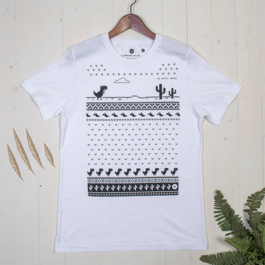 Dino Game T-shirt Dinosaur Game Offline Dinosaur Game -  Denmark