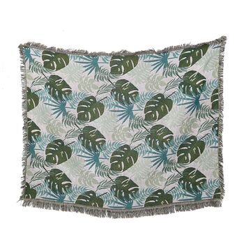 Monstera Leaves Blanket Throw, 2 of 2