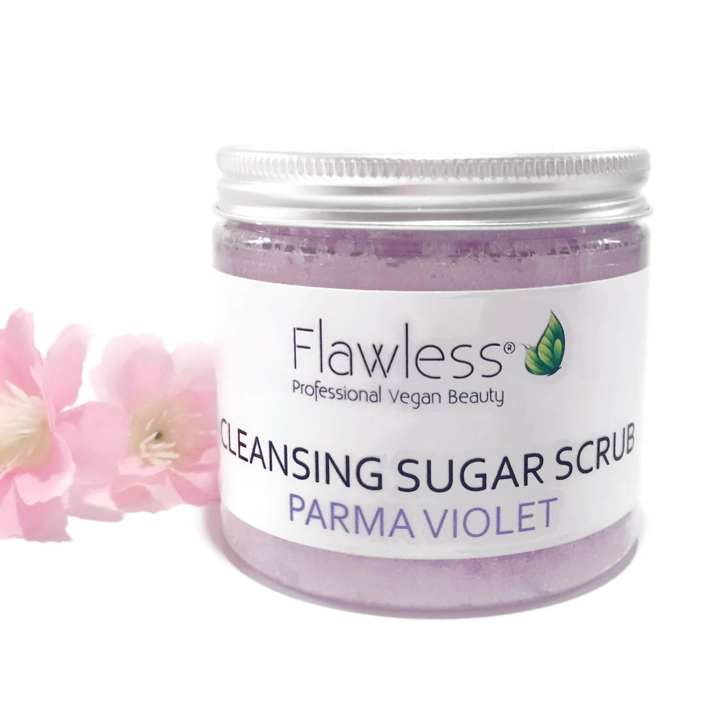Parma Violet Sugar Scrub And Body Wash By Flawless
