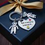 Personalised Keyring For Mum | Stainless Steel Keychain With Child Charms |, thumbnail 1 of 9