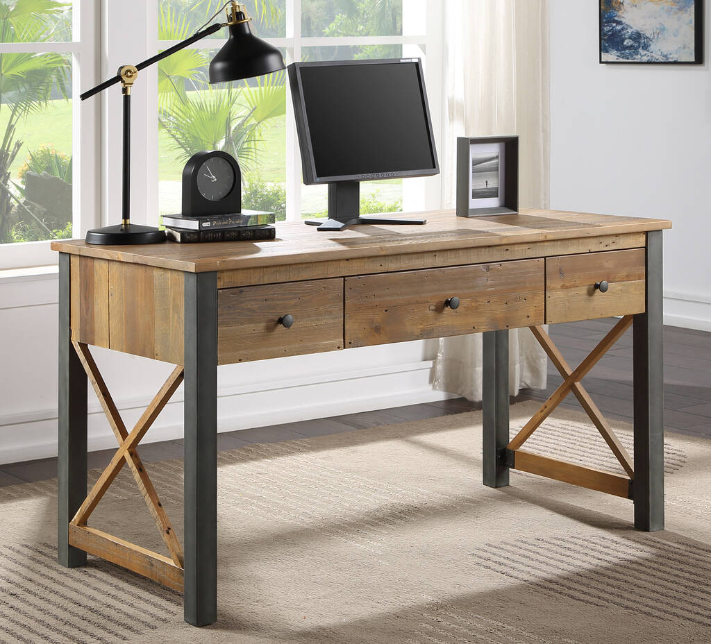 Harringay Reclaimed Wood Desk / Dressing Table, 1 of 4