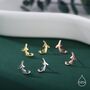 Sterling Silver Tiny Baroque Swirl Stud Earrings, thumbnail 2 of 11