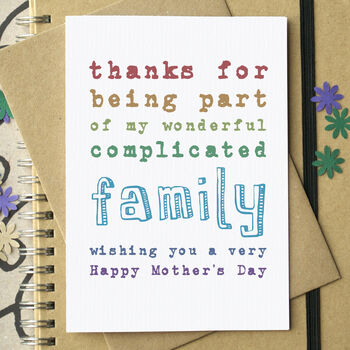 Complicated Family Thank You Step Parent Card, 4 of 4