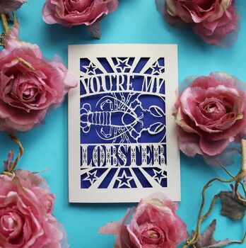 Personalised Papercut Lobster Card, 6 of 11