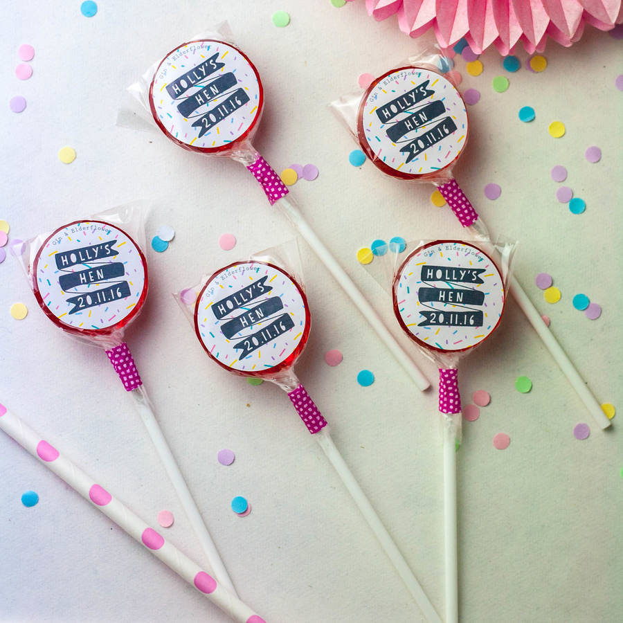 Personalised Alcoholic Hen Do Lollipops By Holly's Lollies ...