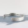 Mens Personalised Textured Silver Cuff Bracelet, thumbnail 1 of 7