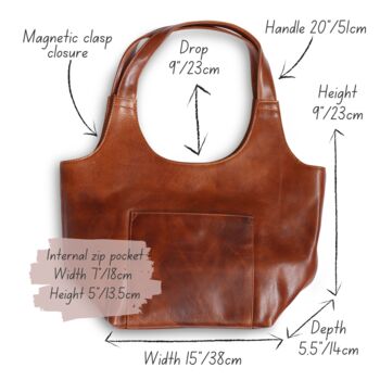 Shoulder Bag With Slip Pocket, Tan, 6 of 6