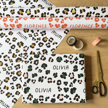 Personalised Leopard Print Name Wrapping Paper, 2 of 5