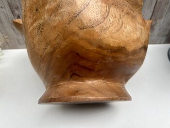 21cm Hand Carved Teak Root Star Bowl Wood Serving Dish, 10 of 12