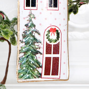 Town House Christmas Tree Decoration, Two Sizes, 2 of 2