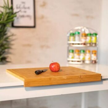 Wooden Chopping Board Over Edge Counter Serving Tray, 4 of 12
