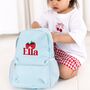 Child's Personalised Embroidered Strawberry Rucksack Perfect For Nursery, thumbnail 3 of 4