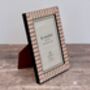 Natalini Pink And Cream Striped Photo Frame, thumbnail 2 of 4
