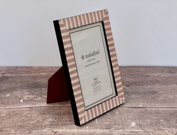 Natalini Pink And Cream Striped Photo Frame, 2 of 4