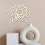 Spiritual Lotus And Eye Wooden Wall Art Serene Decor, thumbnail 7 of 8