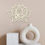 Spiritual Lotus And Eye Wooden Wall Art Serene Decor, thumbnail 8 of 9