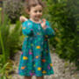 Dinosaur Dress For Girls | Certified Organic Cotton, thumbnail 1 of 10