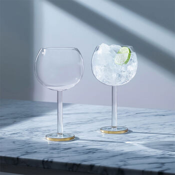 Personalised Luca Gold Gin Glass, 2 of 7