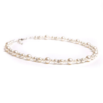 Swarovski Multi Size Pearl Diamante Wedding Earrings, 3 of 5