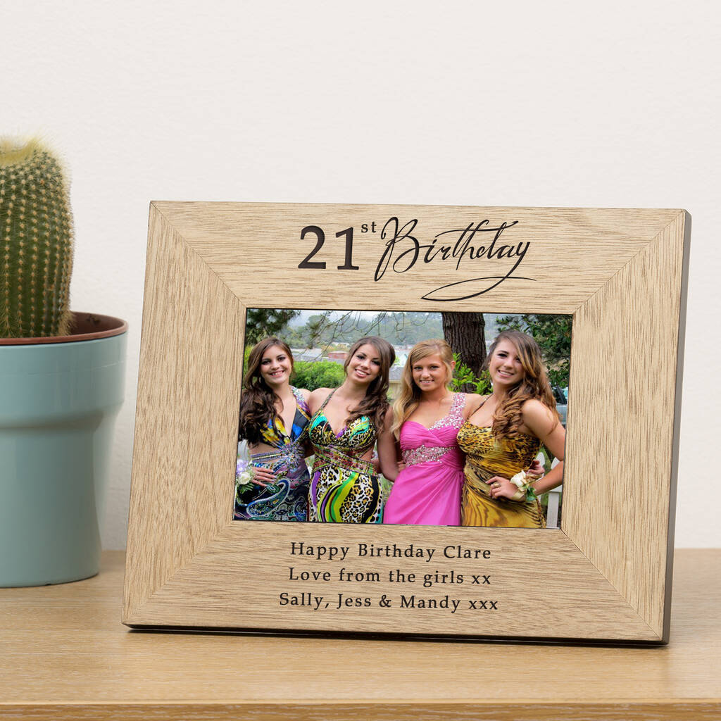 Personalised 21st Birthday Frame By Uniqueful