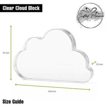Personalised Acrylic Cloud Plaque Christening Gift, 3 of 8