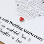 Personalised 20th Anniversary Card, thumbnail 3 of 6