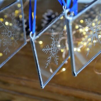 Christmas Snowflake Decoration Set Of Three, 2 of 11