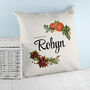 Personalised Floral Reserved For Cushion Cover, thumbnail 1 of 5