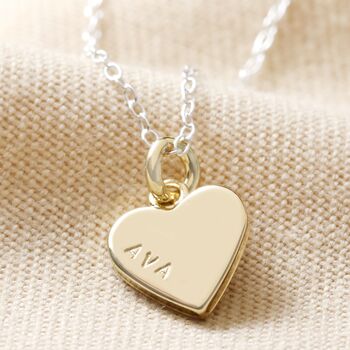 Personalised Vermeil Heart Necklace, 3 of 11