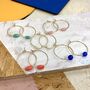 Minimal Glass Coloured Bead Hoop Earrings, thumbnail 1 of 12