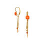 Three Chain Sliver Plated Dangle Hooks Earrings, thumbnail 2 of 3