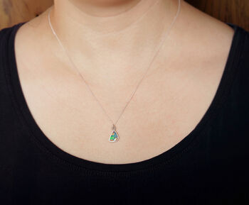 Special Order Australian Raindrop Opal Doublet Necklace, 3 of 4