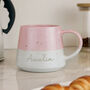 Personalised Pink Speckled Name Mug For Her, thumbnail 1 of 3